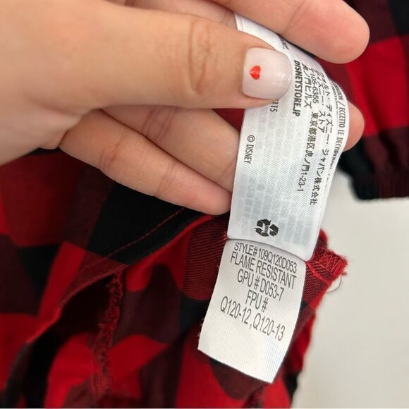 Disney Store Minnie Mouse Girl M Red Black Plaid Christmas Dress Holiday Festive - Picture 9 of 10